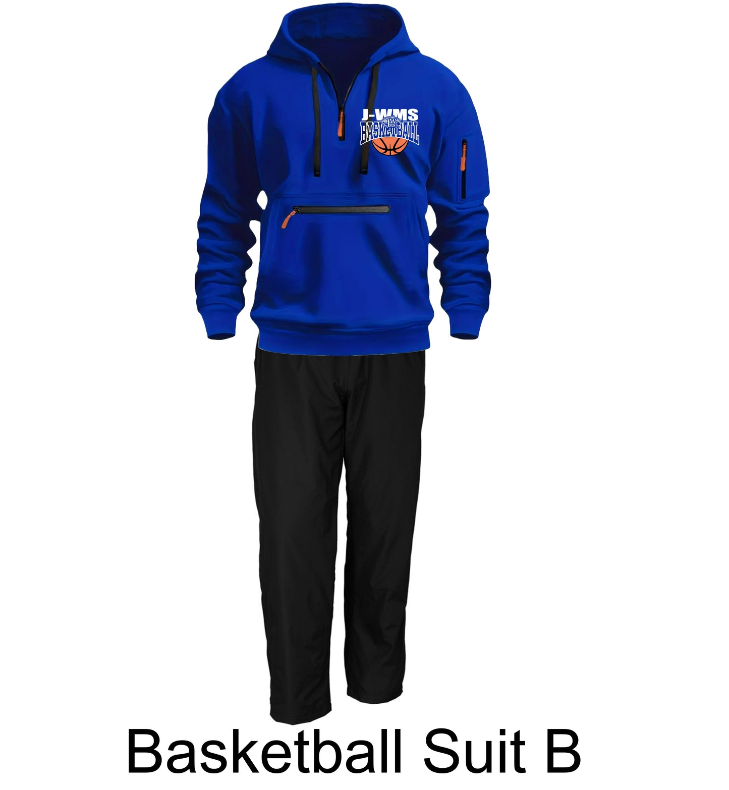 J-WMS Boys Basketball Team Sweatsuit Design B