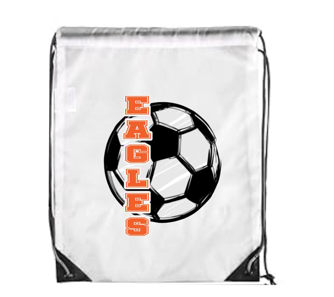 CCHS Soccer String Backpack Logo Design 4 Orange