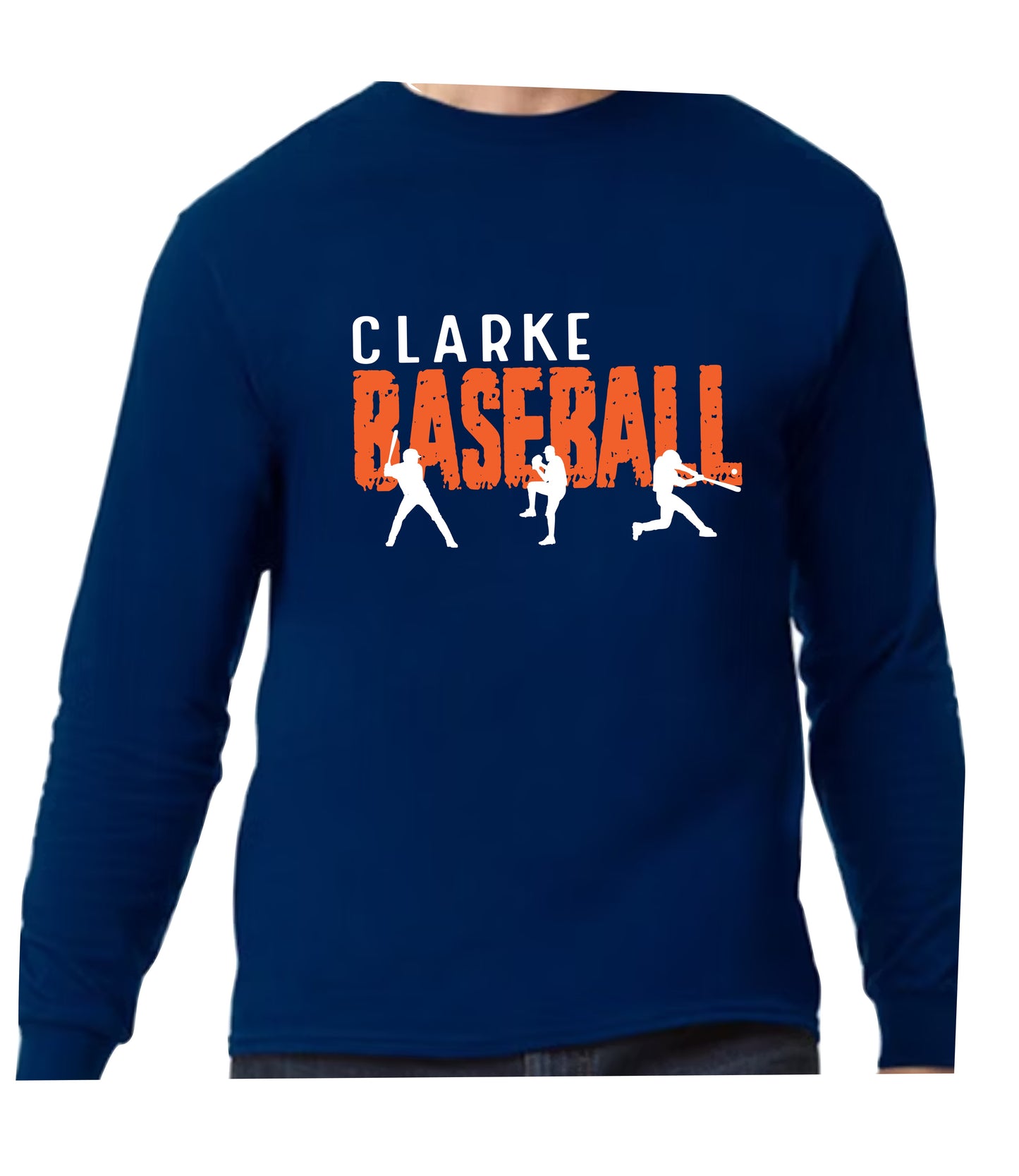 EAA Baseball Long Sleeve T-Shirt CC Logo Design 2