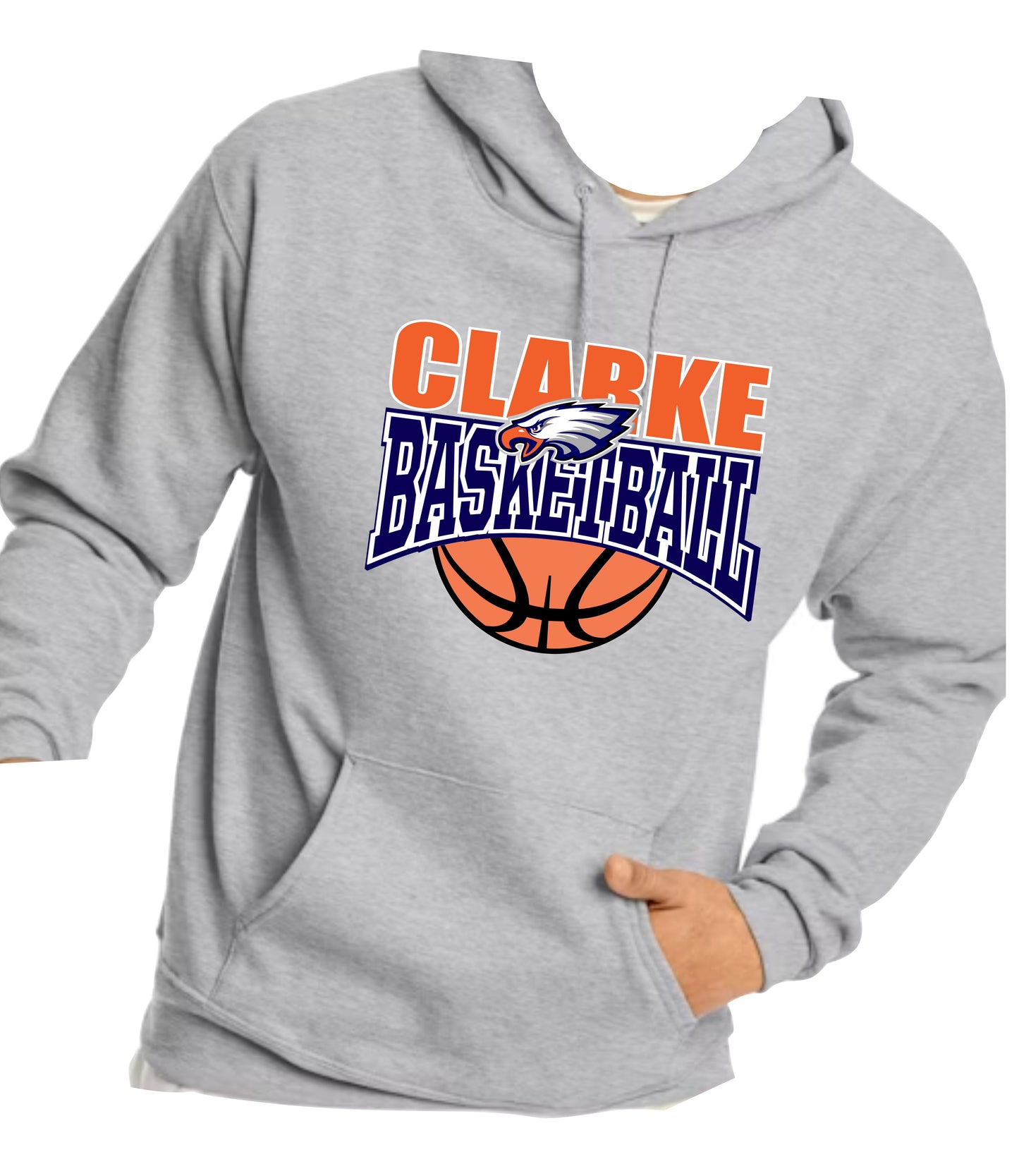 CCHS Basketball Hoodie Women's Fit Logo Design 1