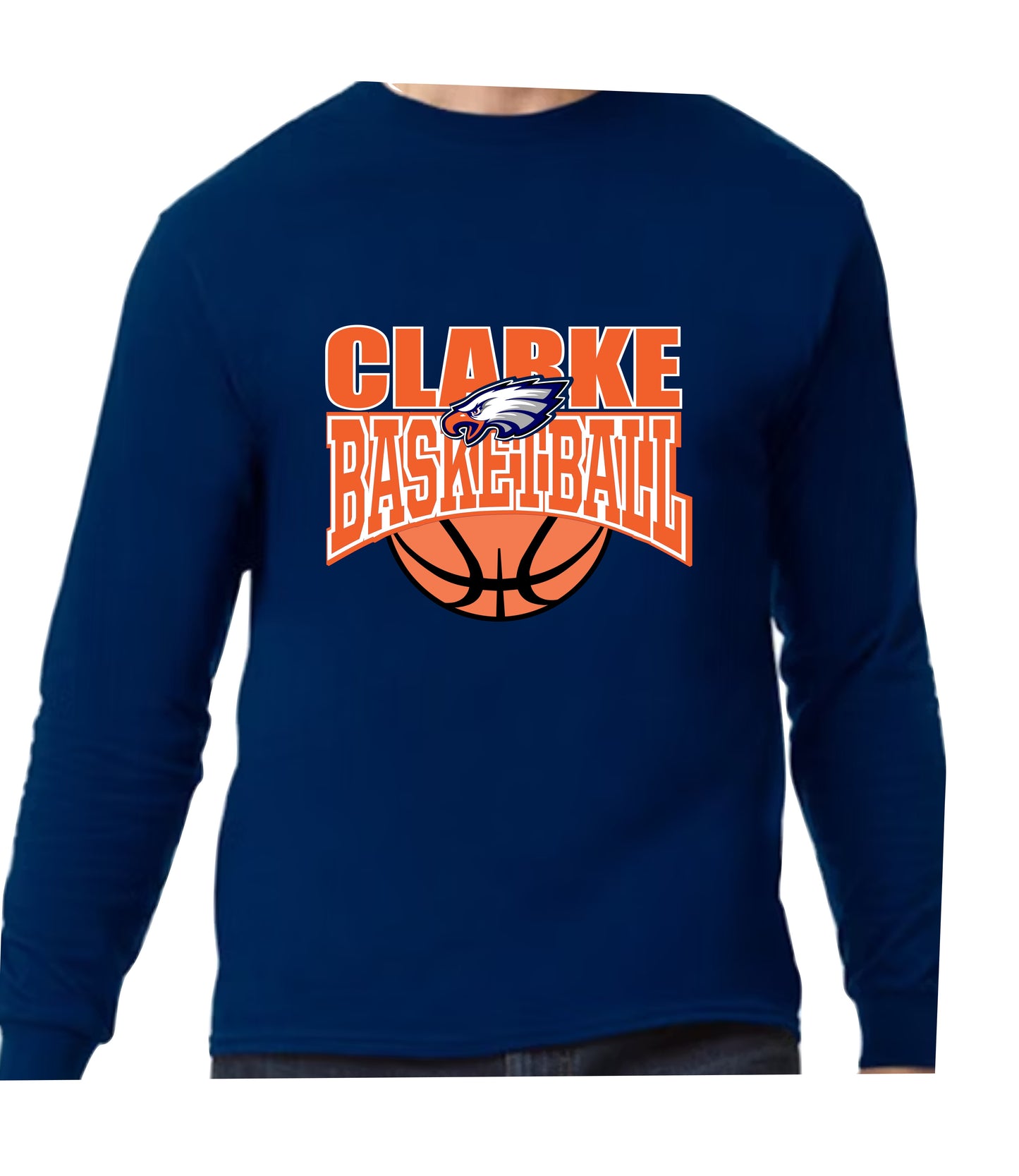 CCHS Basketball Long Sleeve T-Shirt Logo Design 1
