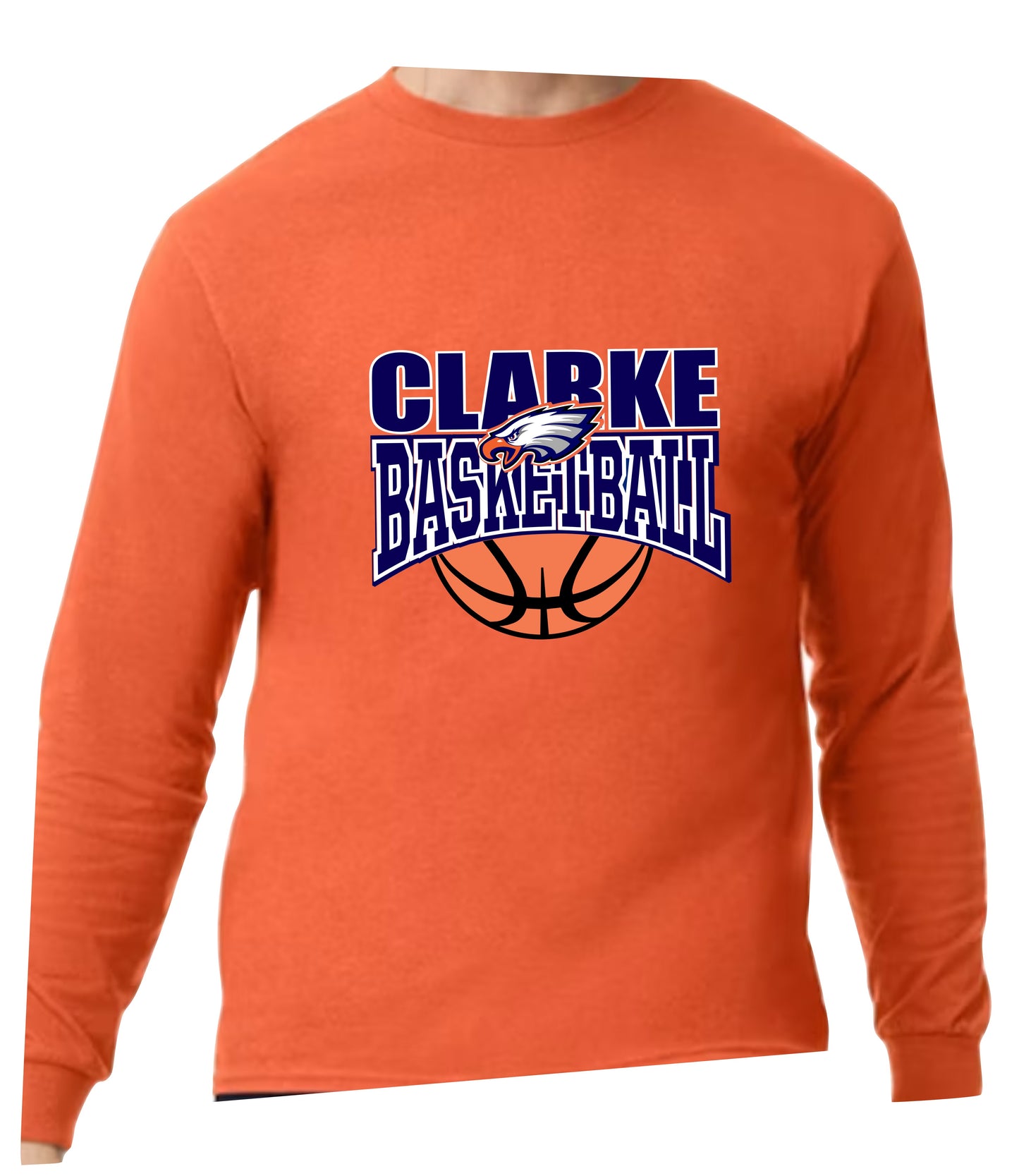 CCHS Basketball Long Sleeve T-Shirt Logo Design 1