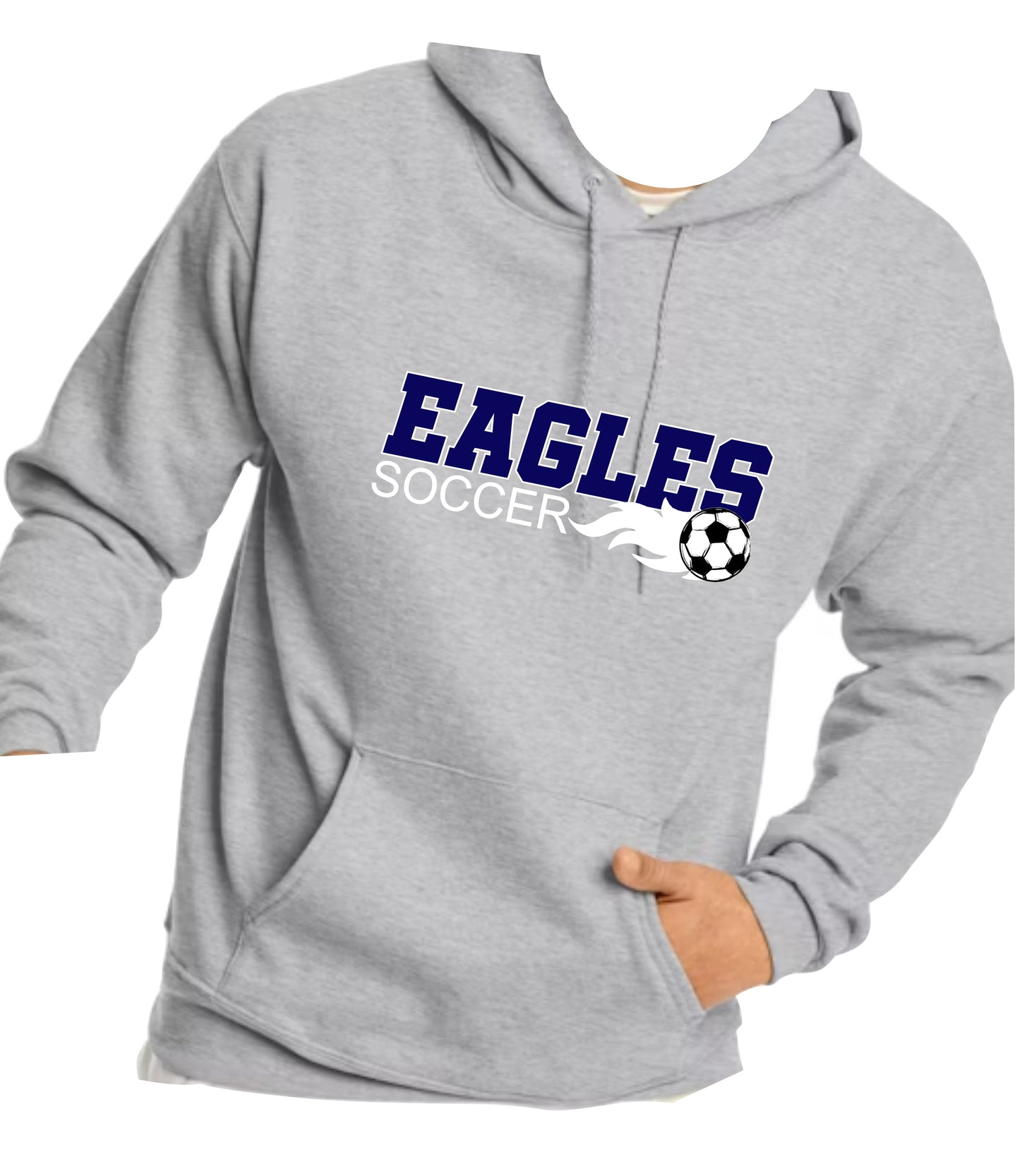 CCHS Soccer Hoodie Unisex Fit Logo Design 3