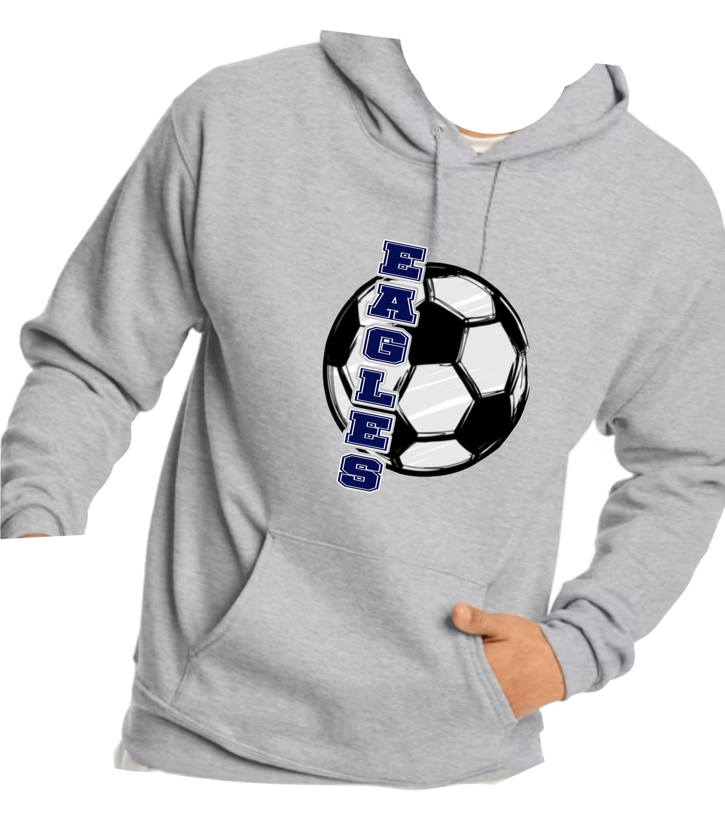 CCHS Soccer Hoodie Unisex Fit Logo Design 4