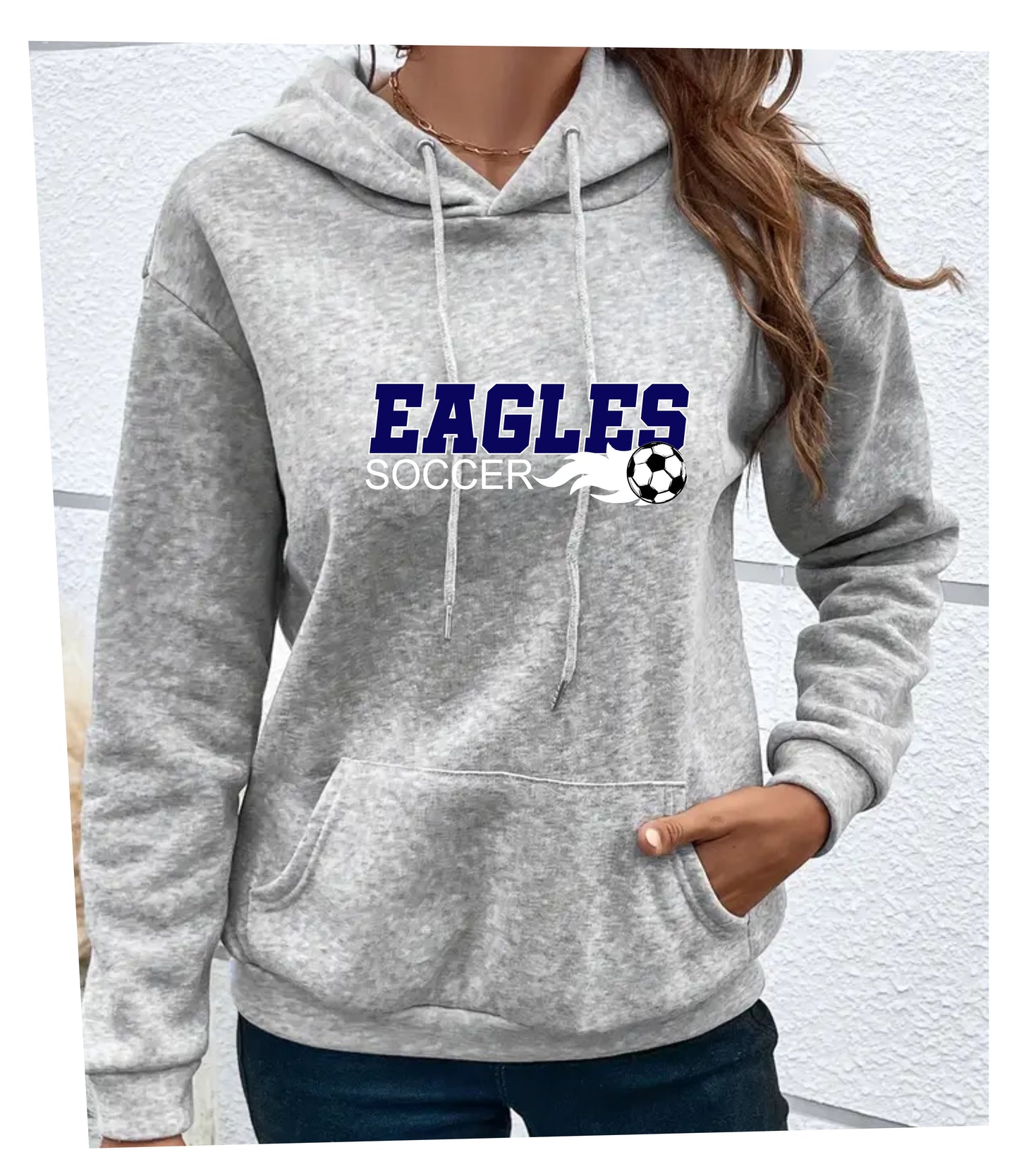 CCHS Soccer Hoodie Women's Fit Logo Design 3