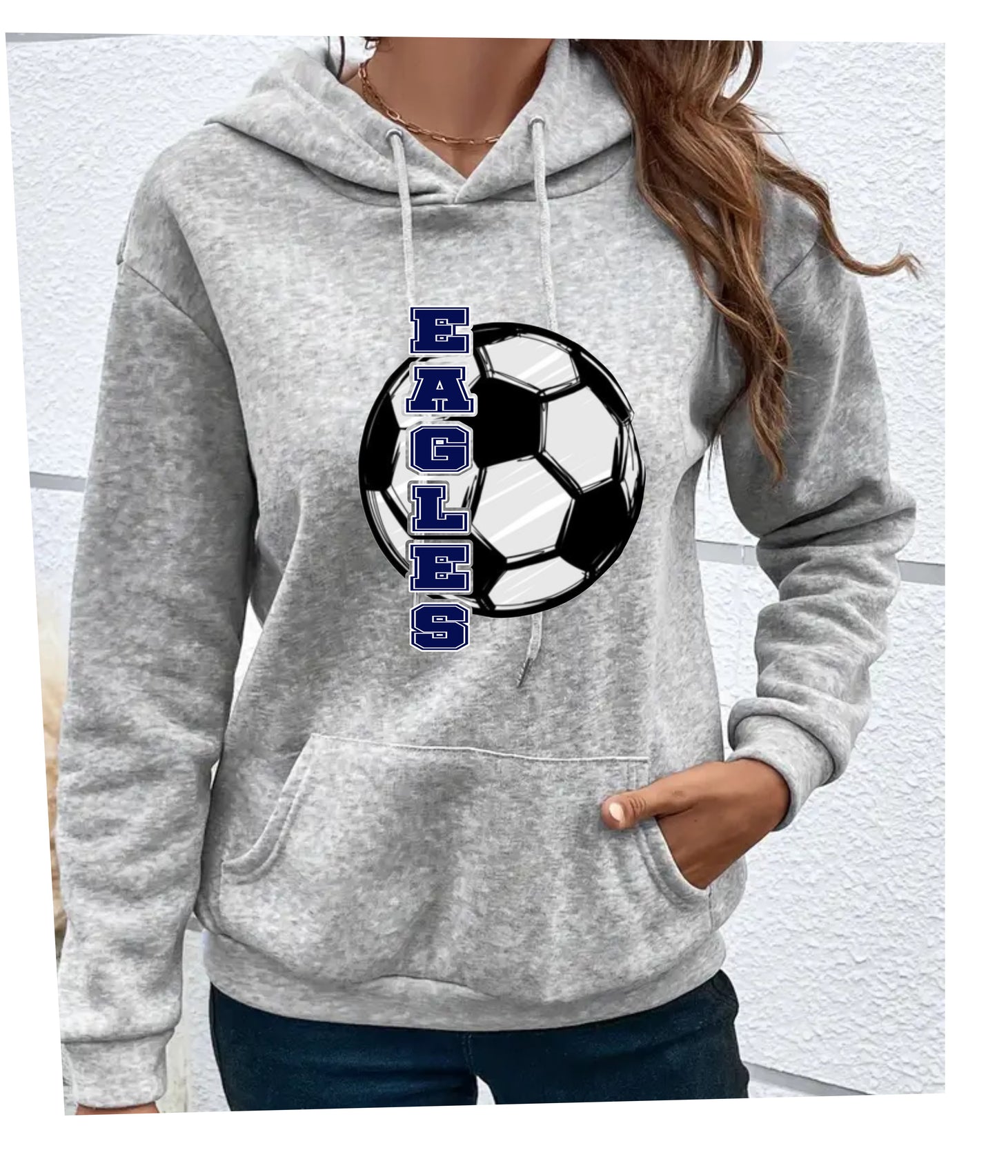 CCHS Soccer Hoodie Women's Fit Logo Design 4