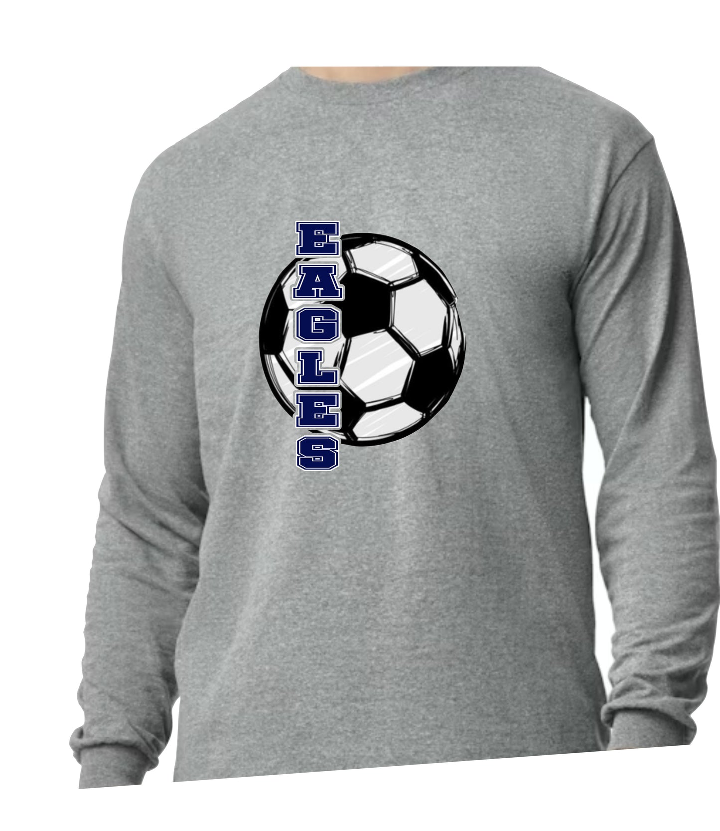 CCHS Soccer Long Sleeve T-Shirt CC Logo Design 4