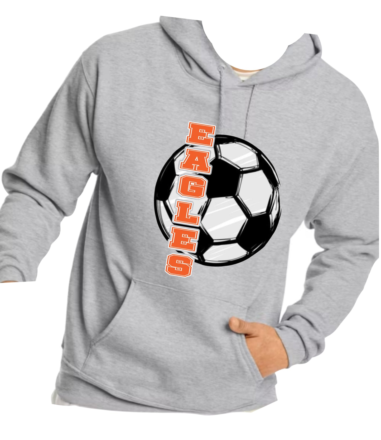 CCHS Soccer Hoodie Unisex Fit Logo Design 4