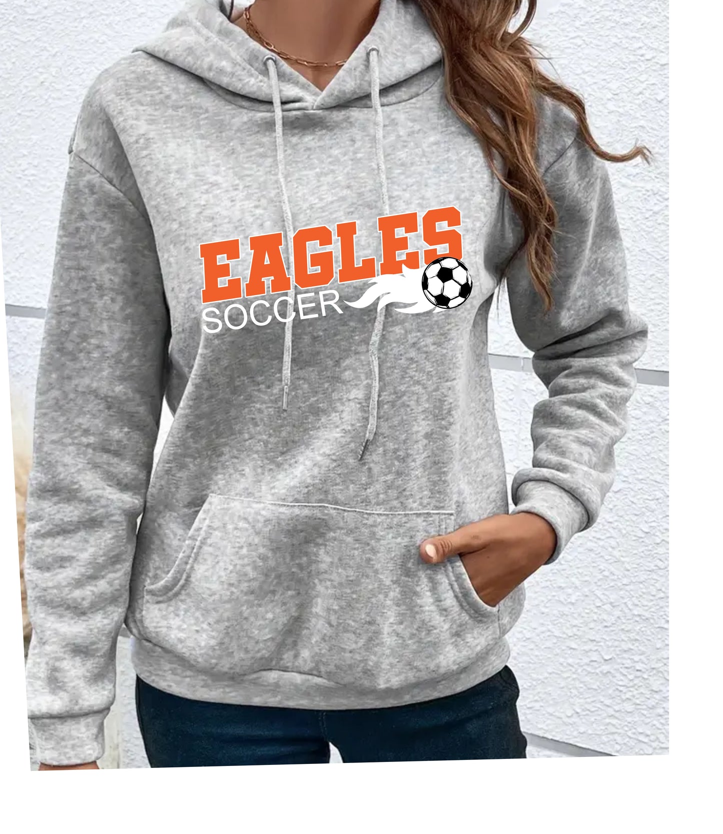 CCHS Soccer Hoodie Women's Fit Logo Design 3