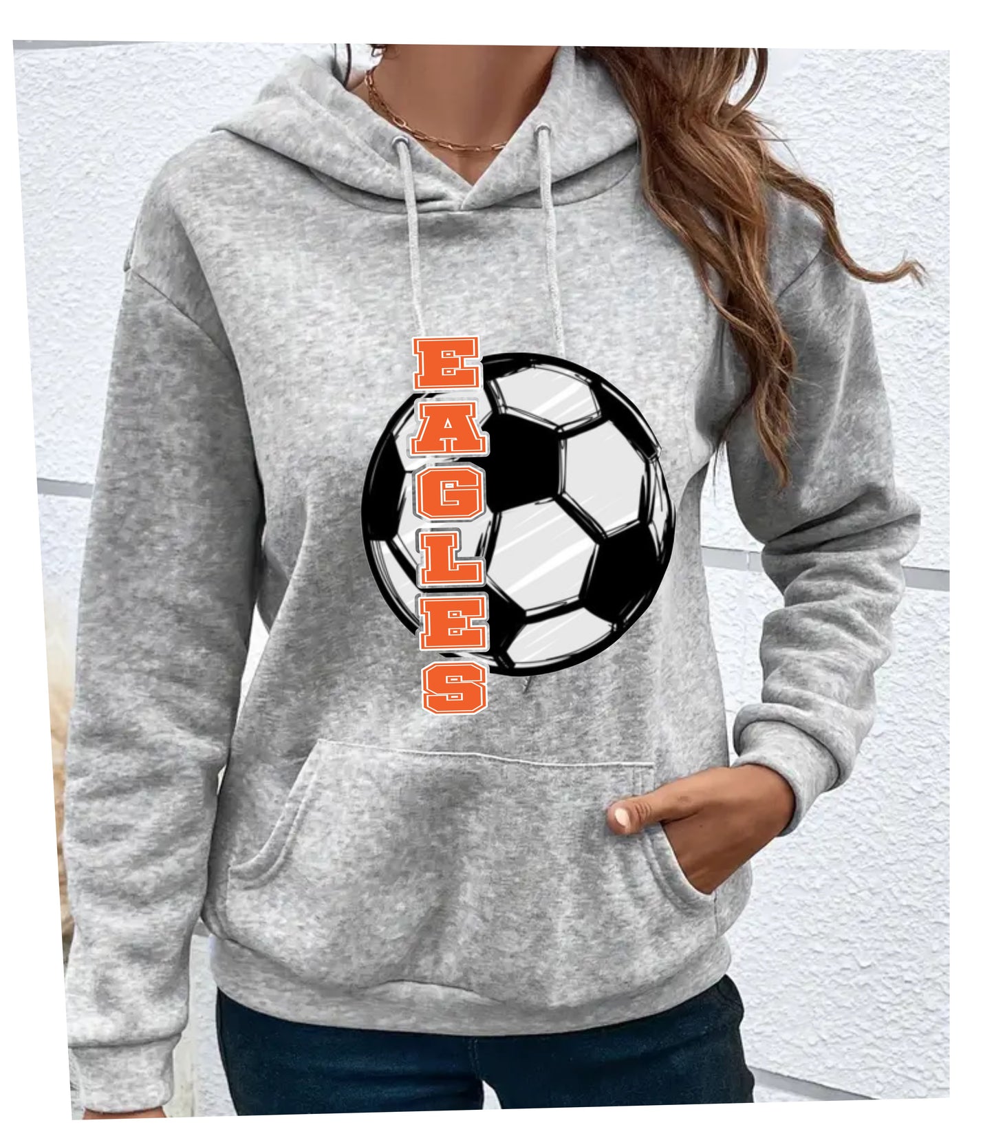 CCHS Soccer Hoodie Women's Fit Logo Design 4