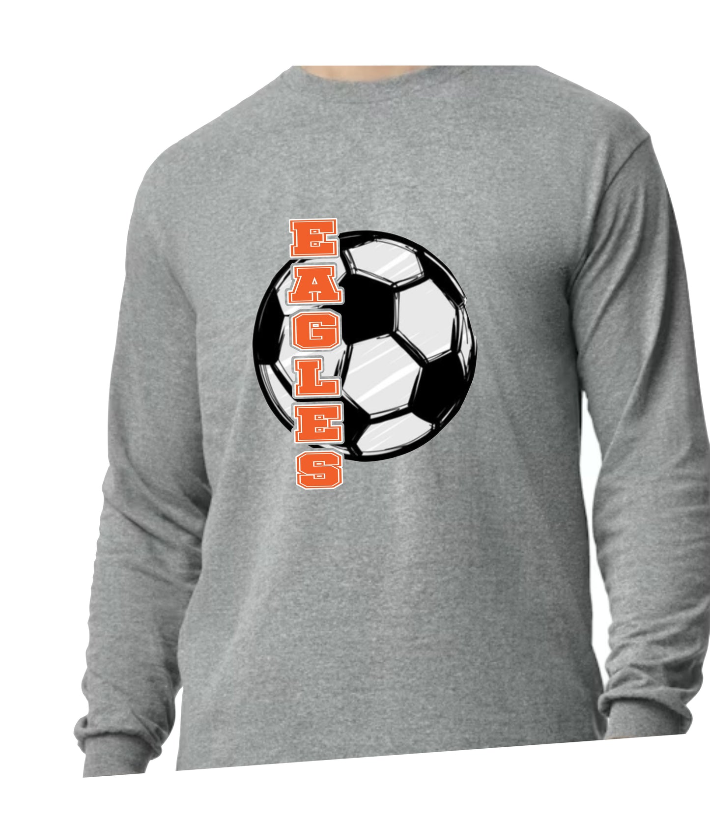 CCHS Soccer Long Sleeve T-Shirt CC Logo Design 4
