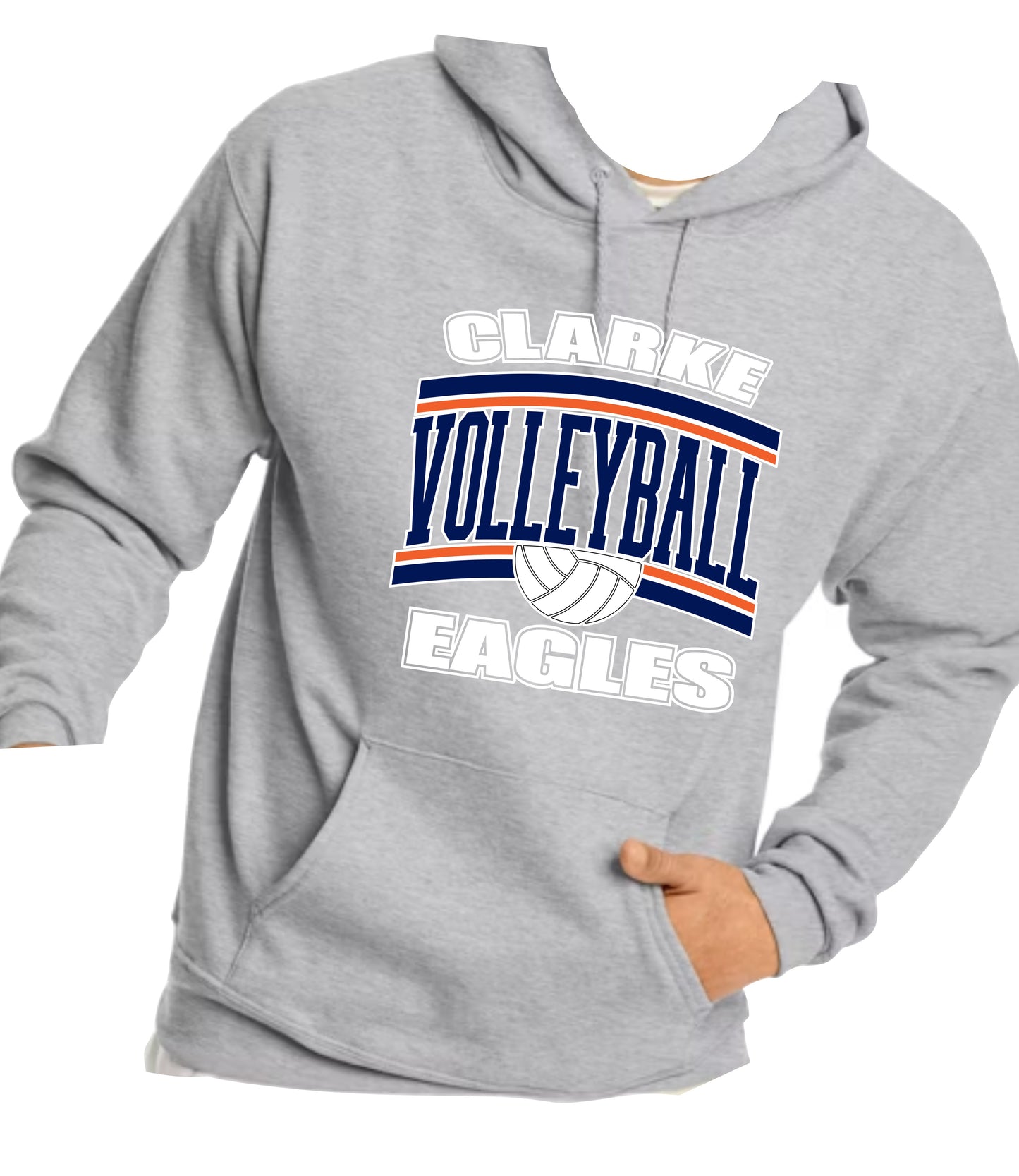 EAA Volleyball Hoodie Unisex Logo Design 4