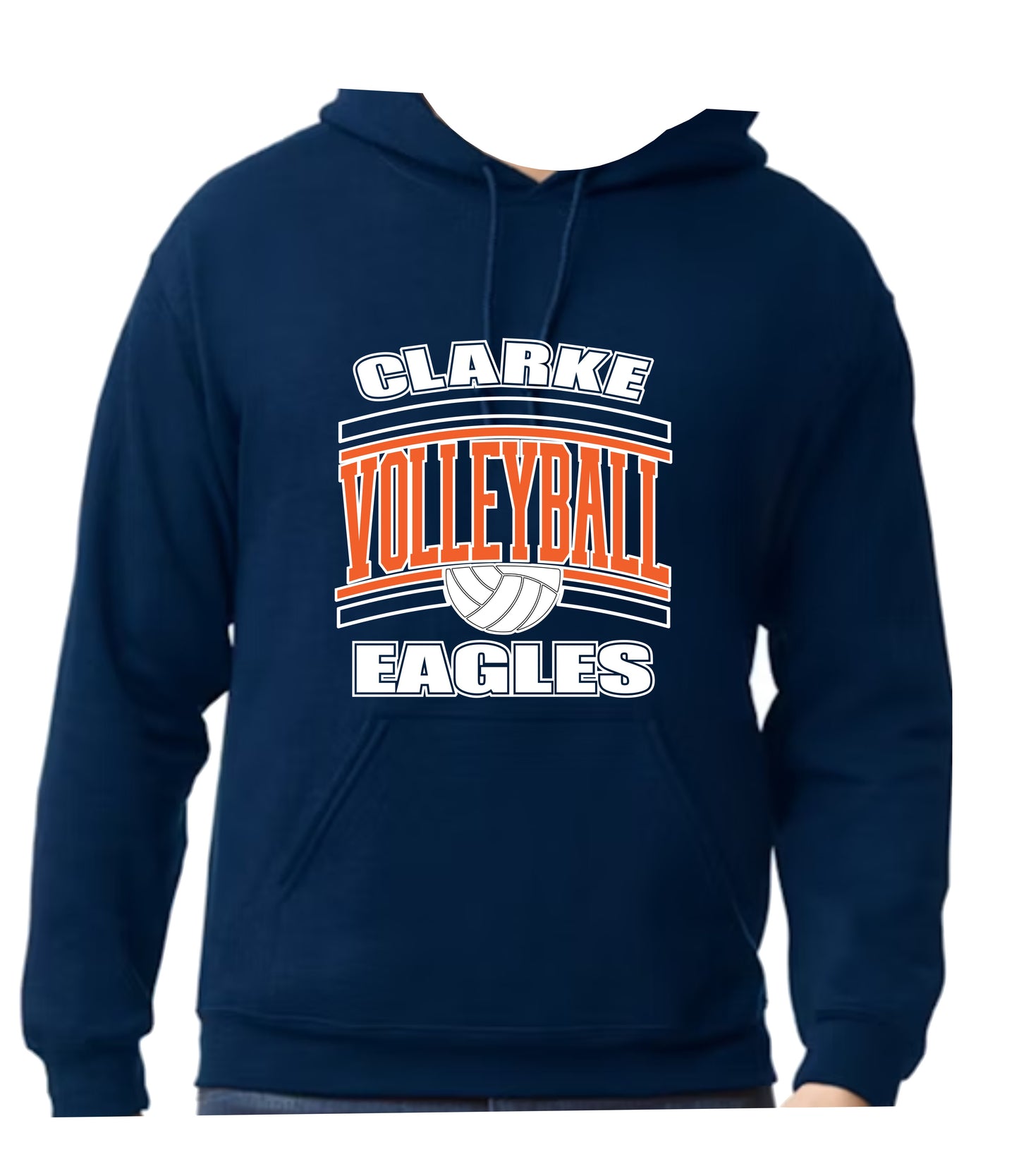EAA Volleyball Hoodie Unisex Logo Design 4