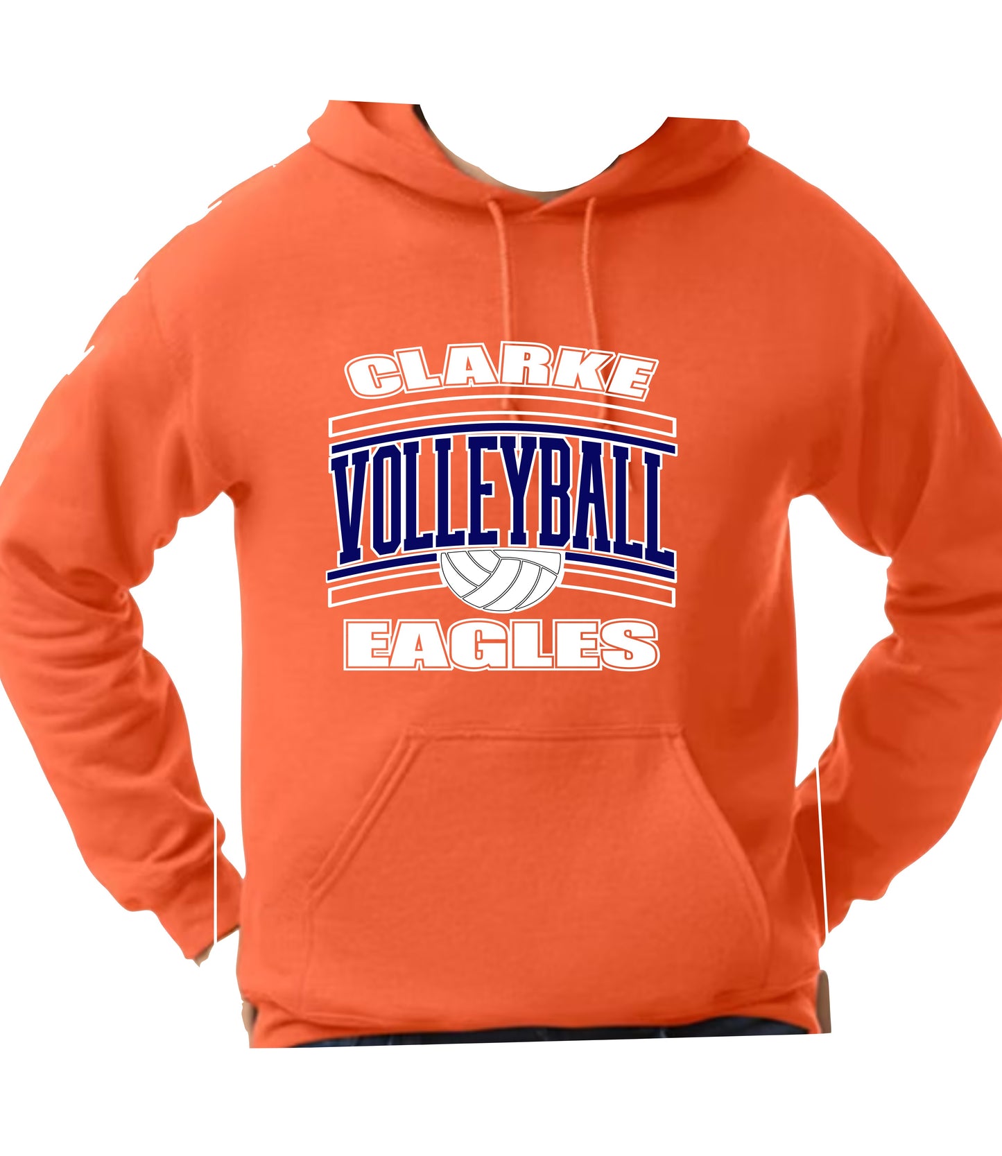 EAA Volleyball Hoodie Unisex Logo Design 4