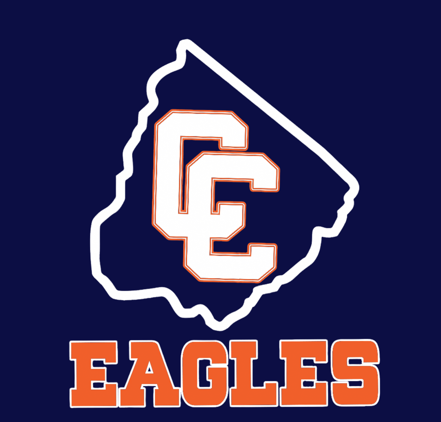CCHS CC Eagles Short Sleeve T-Shirt Logo Design 1