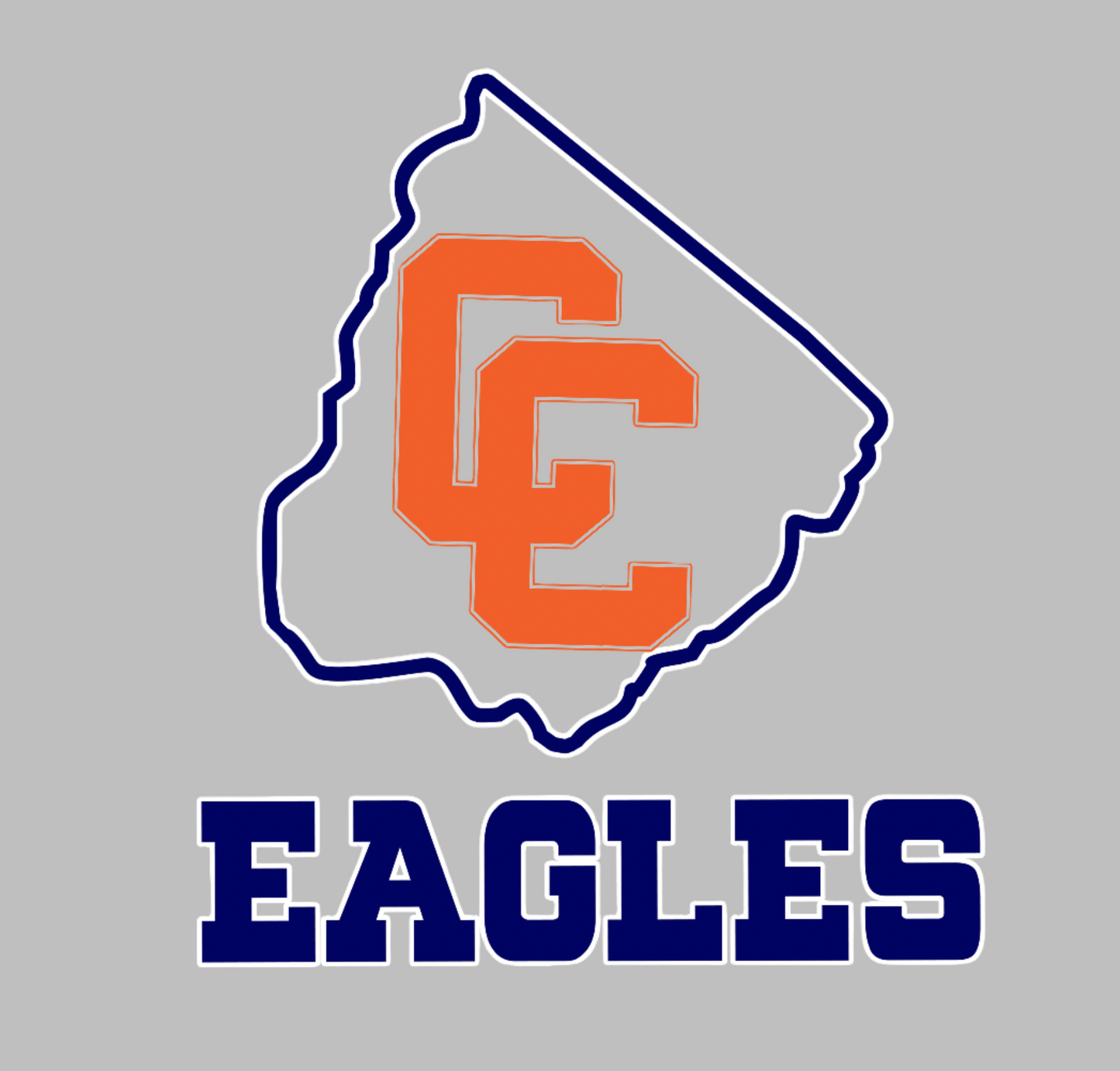 CCHS CC Eagles Short Sleeve T-Shirt Logo Design 1