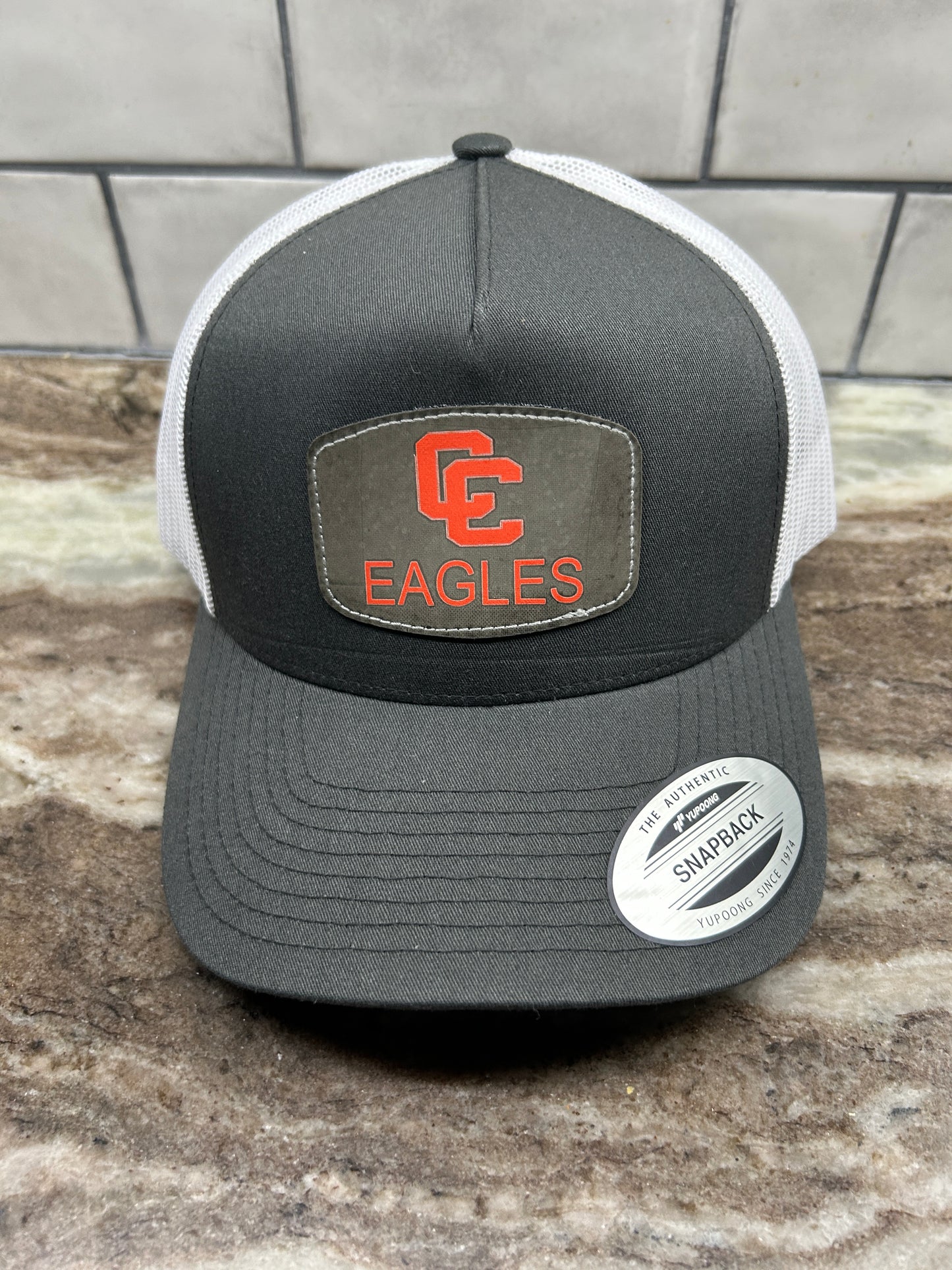 CCHS CC Eagles Hat White Mesh