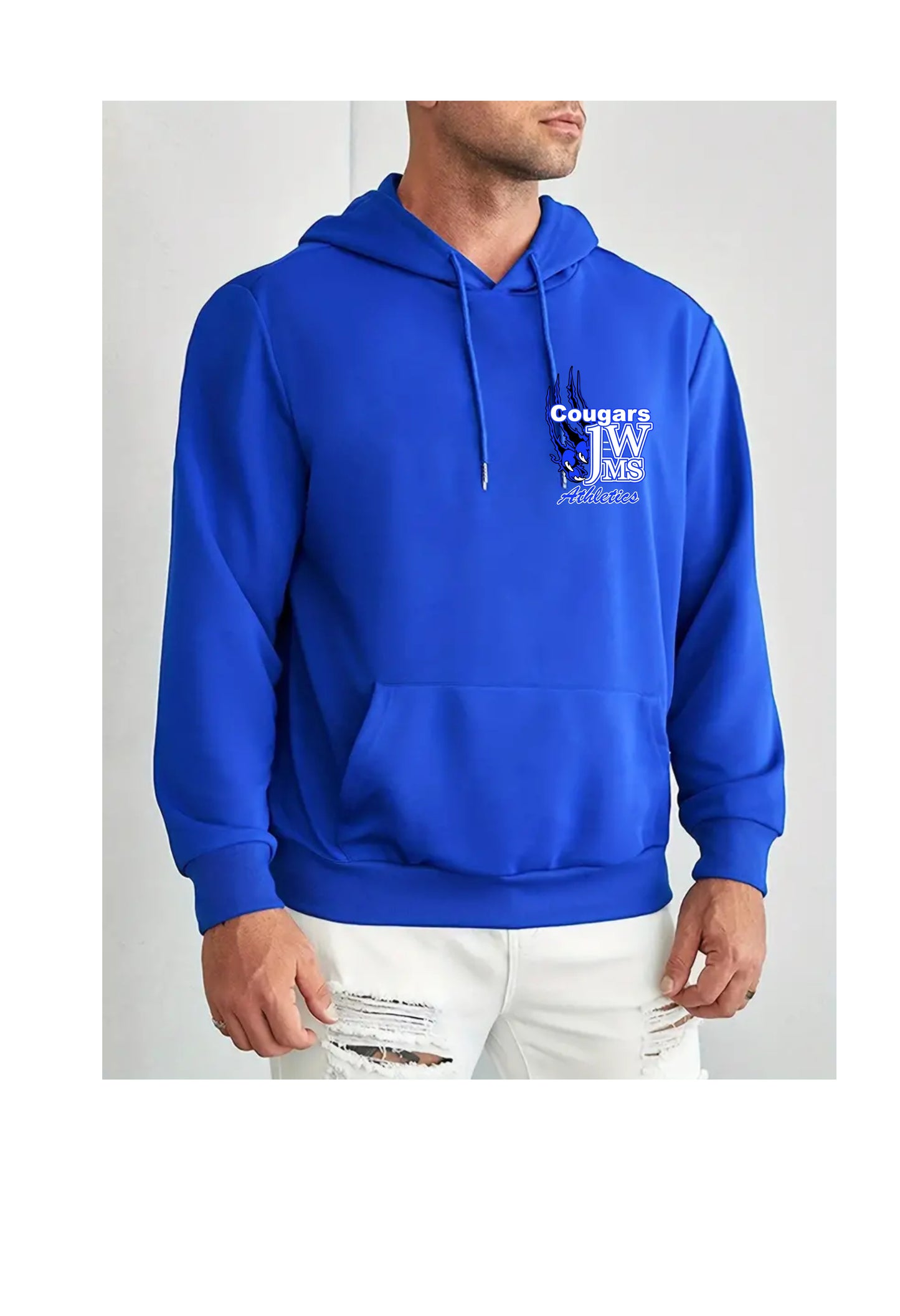 J-WMS Cougar Claw Pocket Design Hoodie Unisex Fit