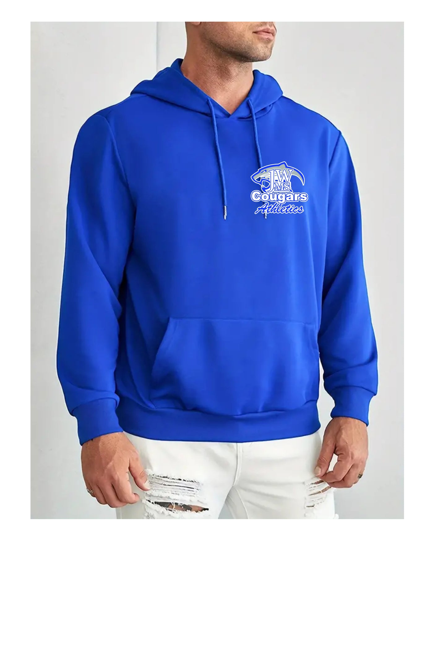 J-WMS Cougar Head Pocket Design Hoodie
