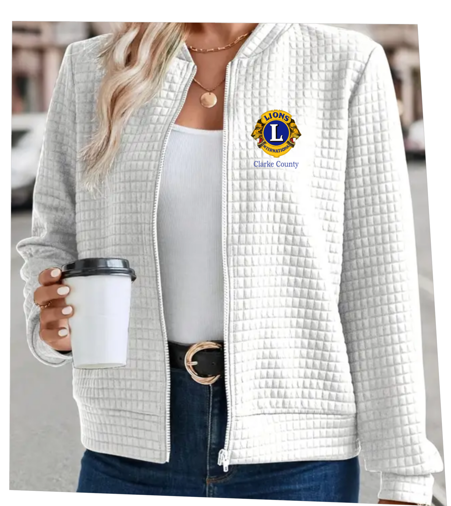 Lions Club Women's Waffle Weave Full Zip