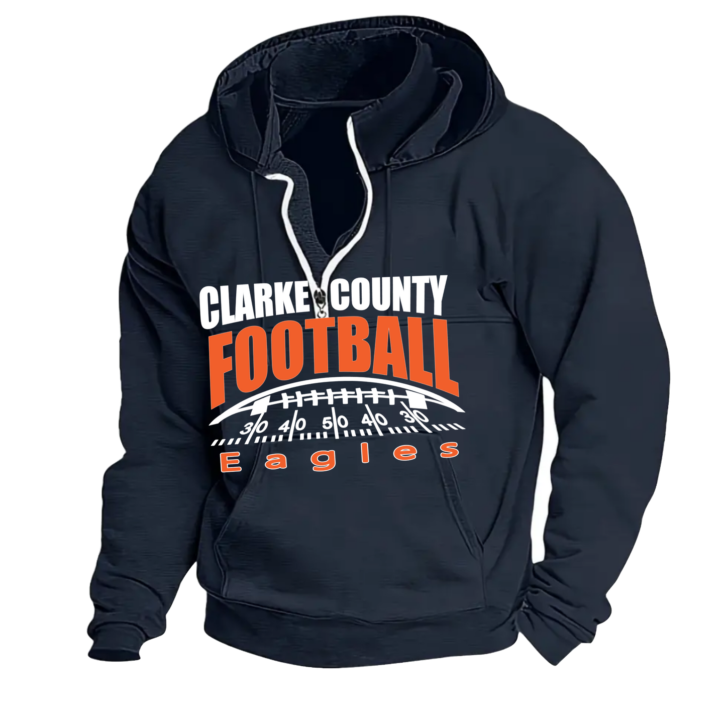 EAA Football Hoodie 1/4 Zip Logo Design 1