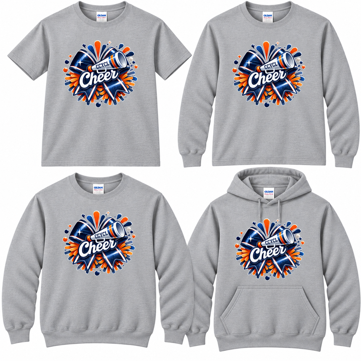 CCYCL Youth Grey Cheer Bow