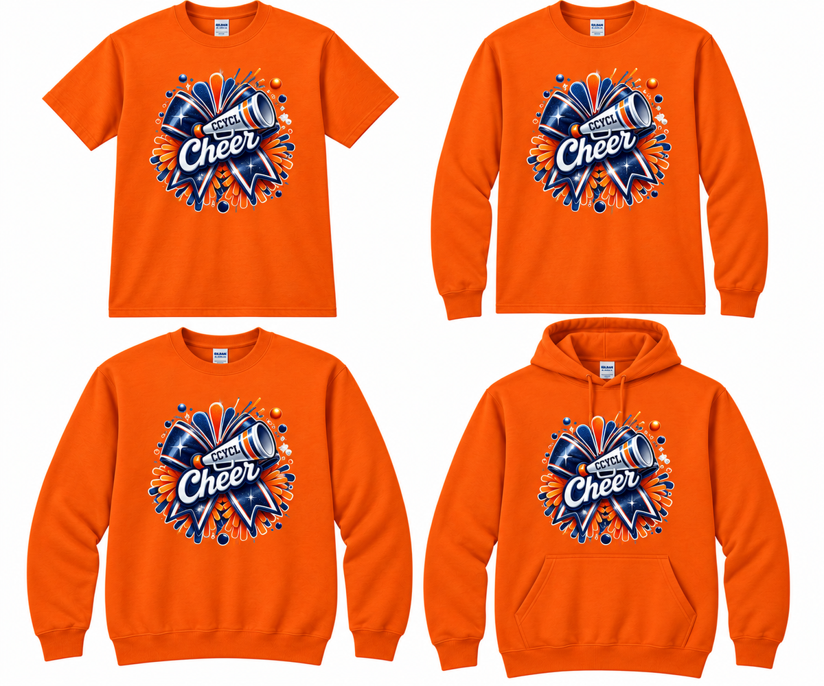 CCYCL Youth Orange Cheer Bow