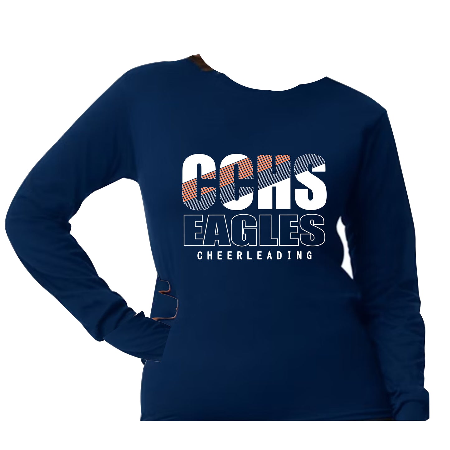 CCHS Cheer Long Sleeve T-Shirt Logo Design 2