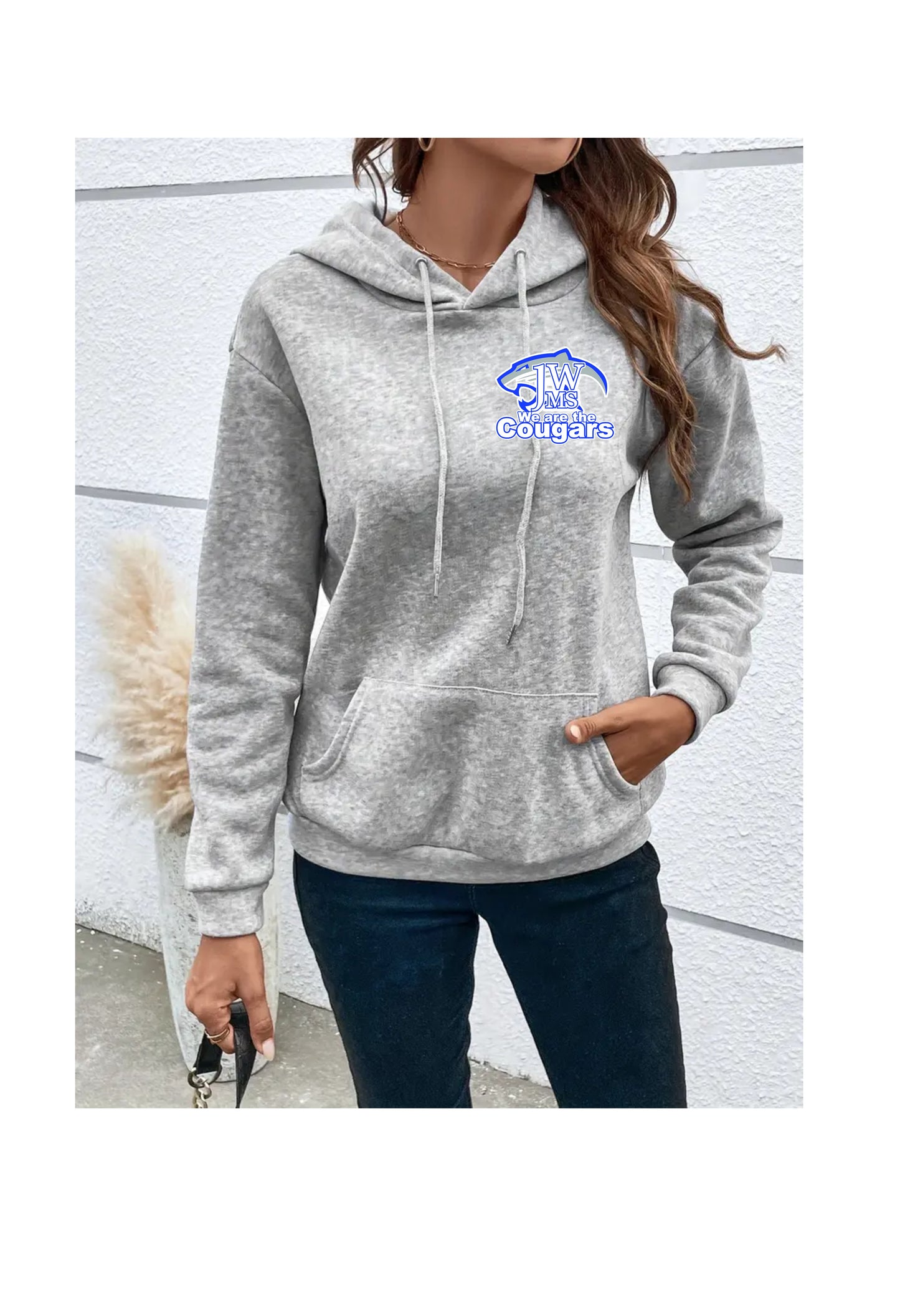 J-WMS Cougar Head Pocket Design Hoodie