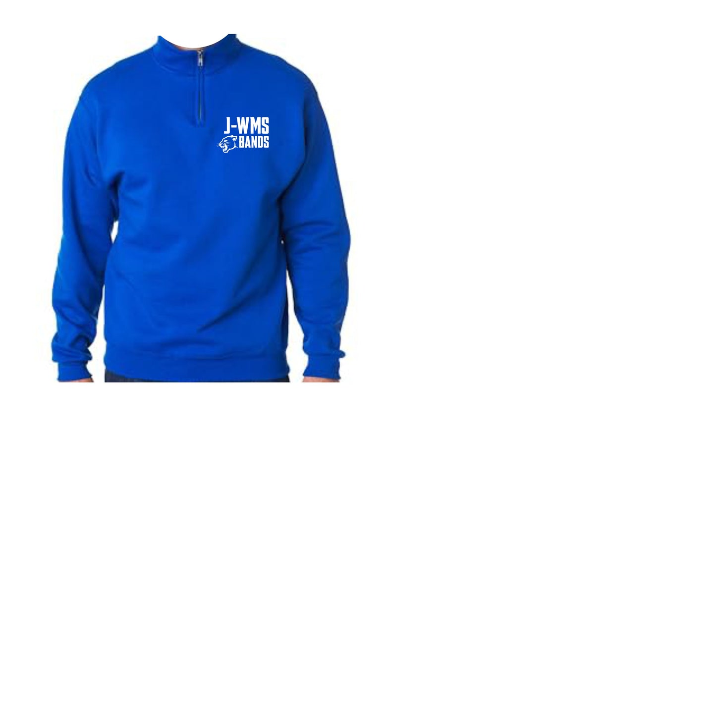 J-WMS Bands - No Outline 1/4 Zip Hoodie