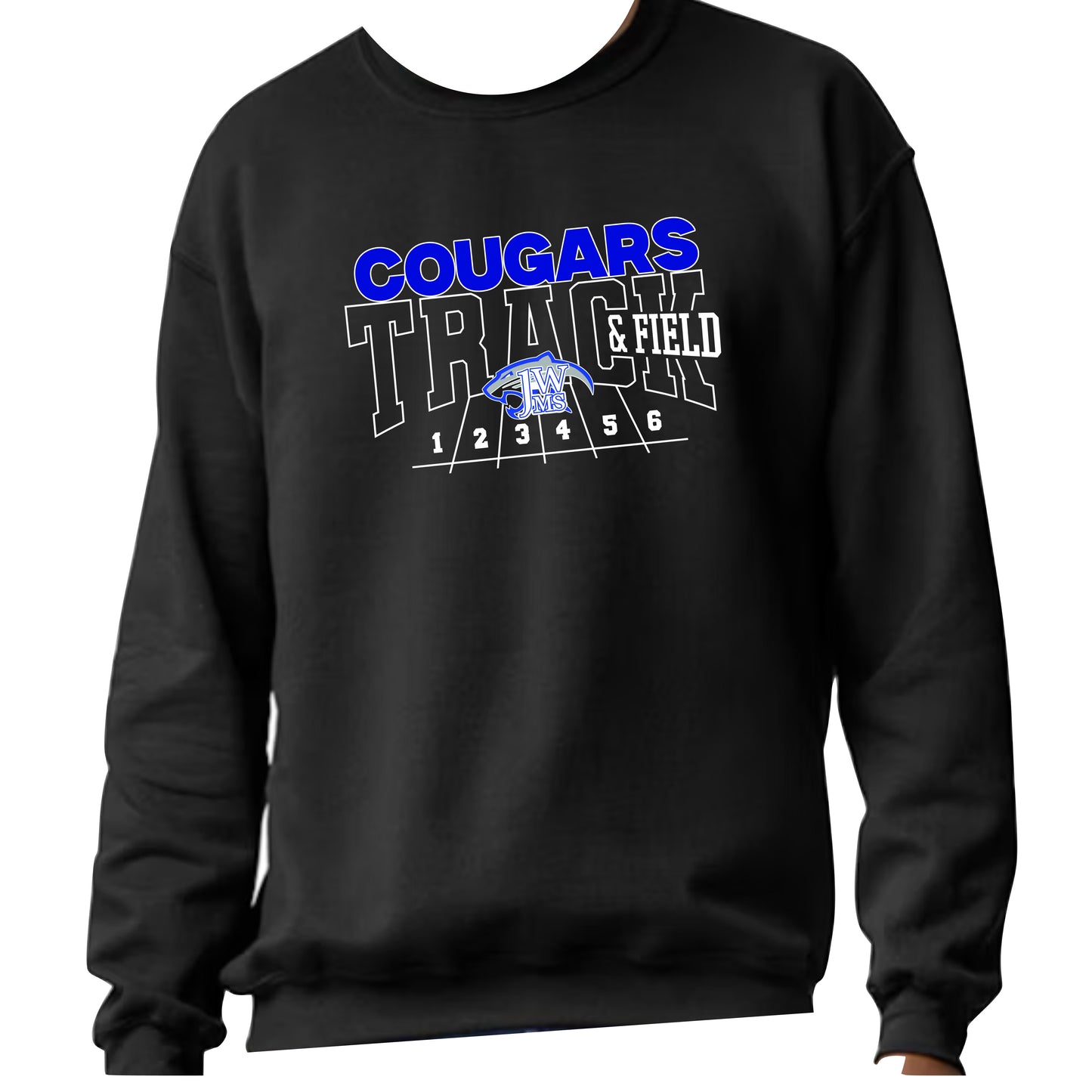 J-WMS Track and Field D1 Crewneck Unisex's Fit