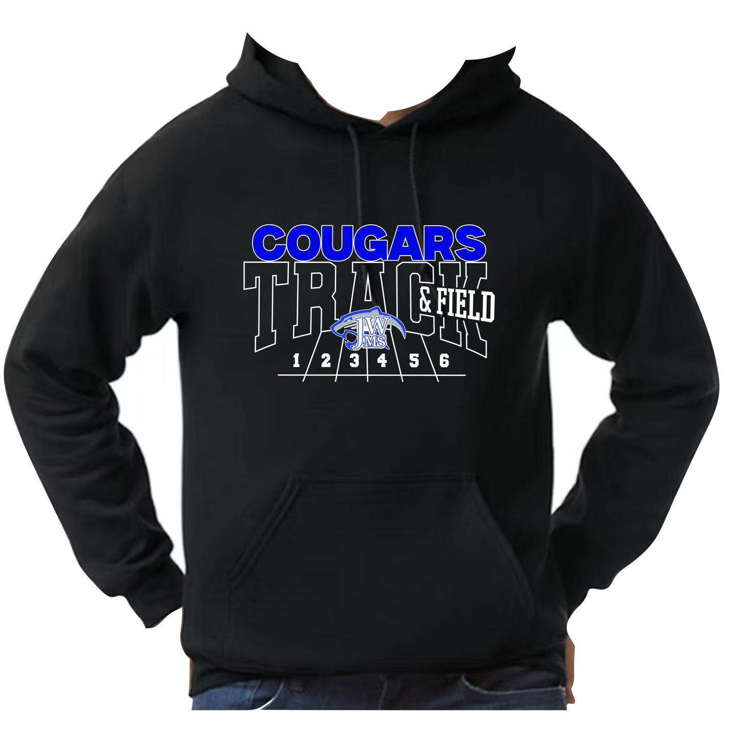 J-WMS Track and Field D1 Hoodie Unisex's Fit