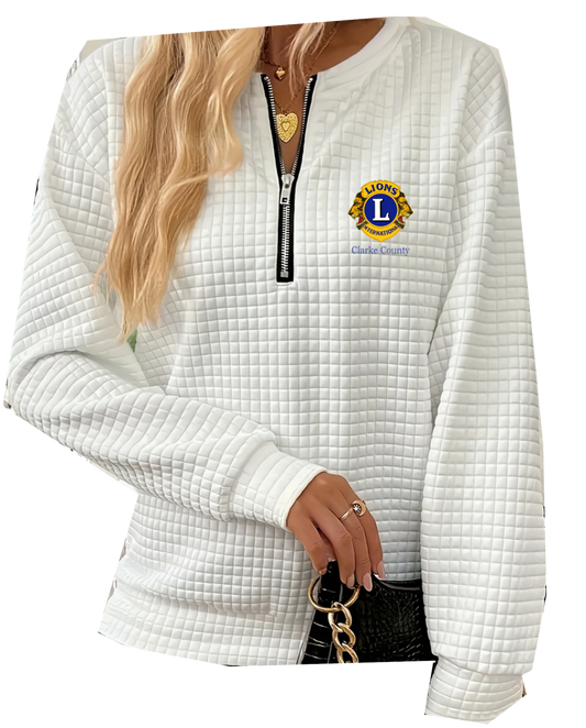Lions Club Women's Waffle Weave 1/4 Zip